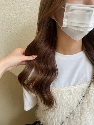 ロング カラー 透明感カラー/ 小顔カット/ミヅキのヘアスタイル