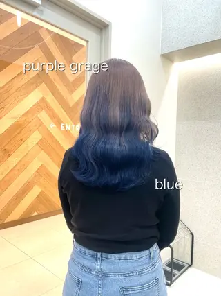 ロング GO TODAY仙台一番町店所属・ゆさこのか ダブルカラー／縮毛のヘアスタイル