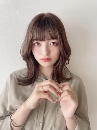 ミディアム カラー なりたいが叶う ながしまじゅんきのヘアスタイル