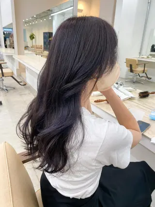 ロング カラー 🌼透明感艶カラー オリーブ🌼河村咲のヘアスタイル