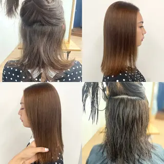 セミロング カラー ヘアアレンジ HIROKO / 透明感暖色カラー🎀のヘアスタイル