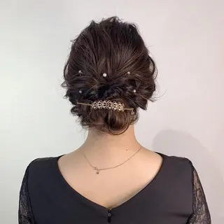 セミロング ヘアアレンジ _WHITE 高槻のヘアスタイル