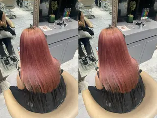 ゆらんちょ/ブリーチ 無w/縮毛矯正/暖色のヘアスタイル