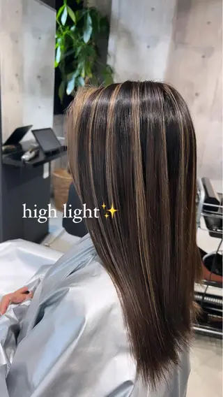 セミロング カラー ヘアアレンジ _WHITE京橋店所属・髪質改善_WHITE RYUSUKEのヘアスタイル