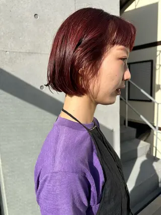 ショート カラー ボブ/似合わせカット /ニュアンスカラーのヘアスタイル