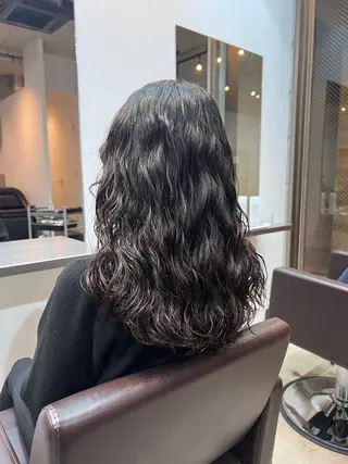 セミロング パーマ スパイラルパーマ /神野のヘアスタイル