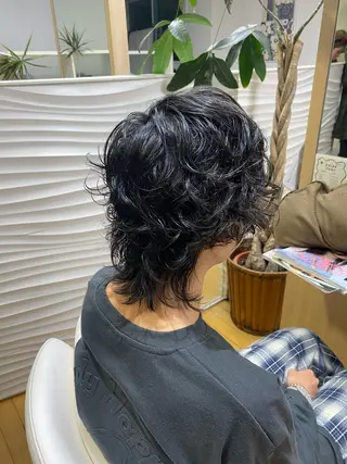ミディアム パーマ I's hair NUBOU所属・小守林 蘭のヘアスタイル