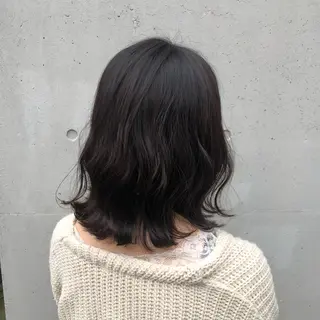 セミロング カラー 酸性縮毛矯正🧴韓国 レイヤー/髪質改善のヘアスタイル