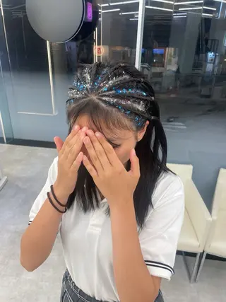 セミロング ヘアアレンジ 【Sweep】おじま のぞみのヘアスタイル