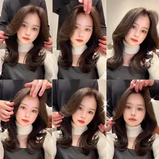 セミロング 韓国ヘア🇰🇷髪質 改善たけるのヘアスタイル