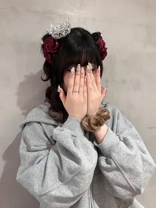 ミディアム ヘアアレンジ 顔まわり/暖色 可愛い特化🎀ゆうなのヘアスタイル