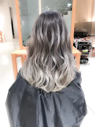 ミディアム カラー モテ髪透明感❤️ デイズヘアカラーのヘアスタイル