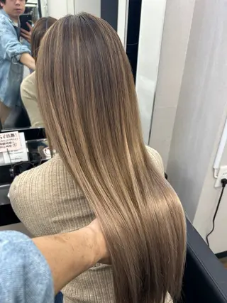 ロング カラー 下妻 カラーエクステ難波のヘアスタイル