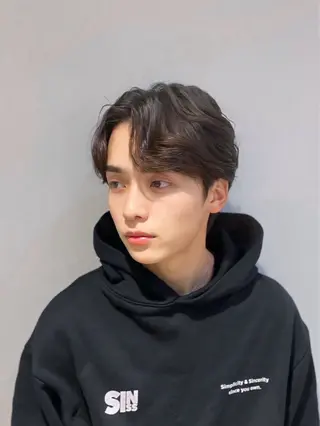 ショート パーマ メンズ 韓国ヘア/ニュアンス パーマ　kaitoのヘアスタイル