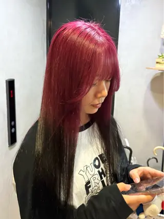 ロング カラー 藤山大地/髪質改善 /透明感/ブリーチのヘアスタイル