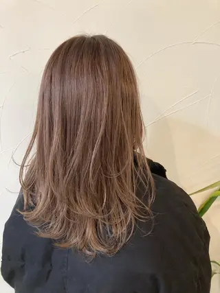 セミロング カラー 樋野 亮のヘアスタイル