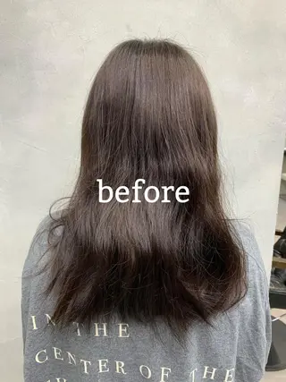 セミロング カラー 新宿/韓国レイヤー 髪質改善カラー/角所のヘアスタイル