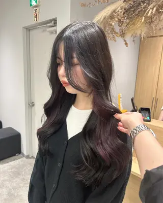 ロング カラー Lien by kiitos所属・韓国ヘア×レイヤー カット/上田丈也のヘアスタイル