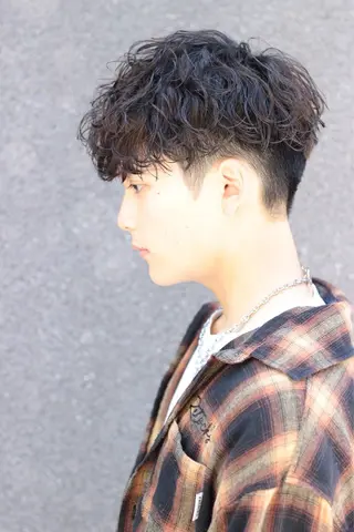 パーマ ヘアアレンジ メンズ Ryo横浜韓国ヘア/ 曲がる縮毛矯正特化のヘアスタイル