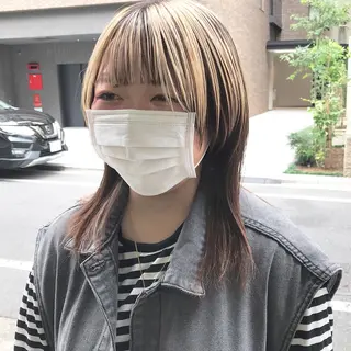 ミディアム カラー ✂︎ウルフ・ショート ✂︎MIKUNIのヘアスタイル