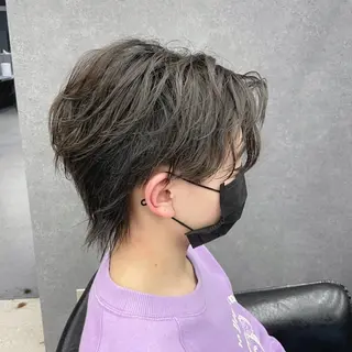 ショート パーマ メンズ 毛流れ縮毛矯正✨ メンズ那智優貴のヘアスタイル