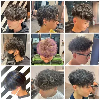 カラー パーマ メンズ 吉田 剛のヘアスタイル