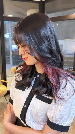 ミディアム 木下 美優のヘアスタイル