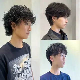 パーマ メンズ メンズパーマ/フェ ザーパーマ/古川晴輝のヘアスタイル