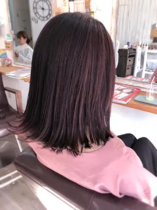 ミディアム カラー 西村 ようこのヘアスタイル