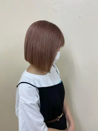 ショート パーマ 🥞ベージュ系カラー 【すずきりほ】🥞のヘアスタイル