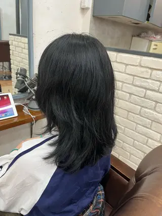 セミロング カラー パーマ ヘアアレンジ 金子 明日香のヘアスタイル