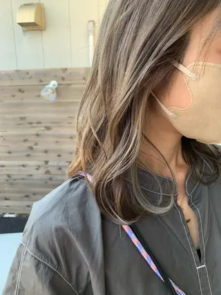 セミロング カラー ヘアアレンジ chihale 富樫莉香のヘアスタイル