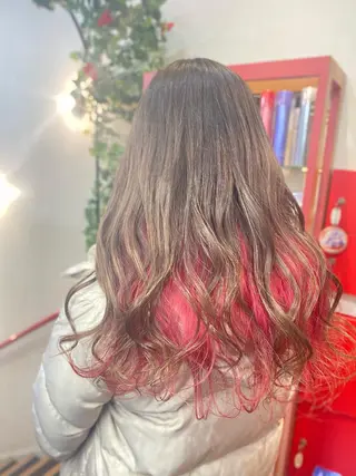 ミディアム ゆぴ☾‪/推しカラー /ハイトーンのヘアスタイル