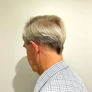 ショート メンズ 🫧RYOグレージュ /透け感カラー🫧のヘアスタイル