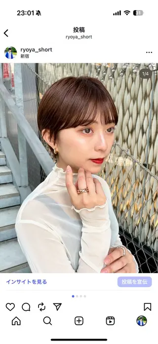 ショート 骨格診断で絶対可愛い ✨丸みショート✨凌弥のヘアスタイル