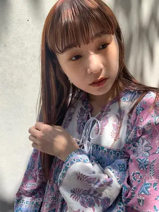 ロング 西山 紗耶香🪽 透明感カラー/ボブのヘアスタイル