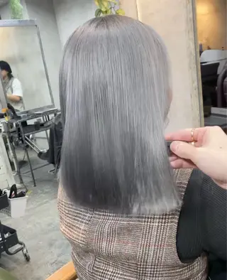 ミディアム カラー apollo yokohama所属・バレイヤージュ横浜 ハイライトのヘアスタイル