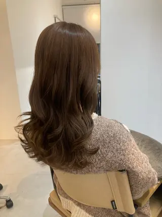 セミロング ✨色持ちの良い艶 カラー✨蟹江真世のヘアスタイル