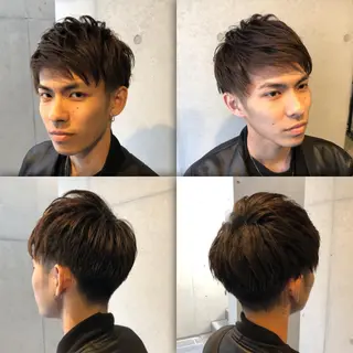 ショート メンズ ブリーチ縮毛矯正/ デサキ ショウヘイのヘアスタイル