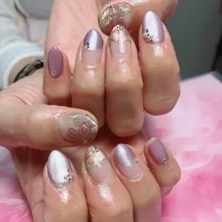 ミディアム hs nail salonのネイルデザイン