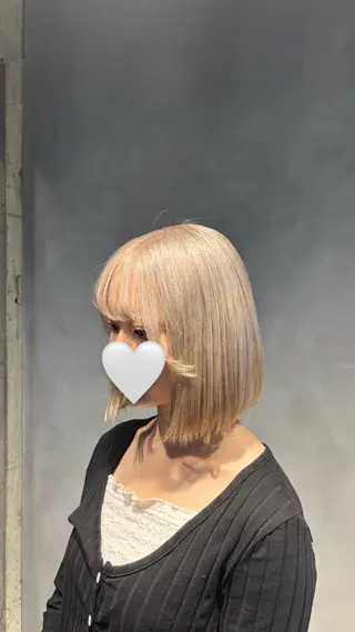 カラー 暖色/ハイトーン/ カラー/HBLのヘアスタイル