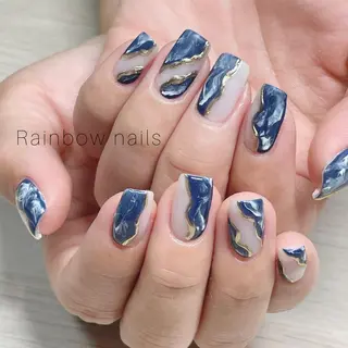 ネイル Rainbow nailsくろちゃんのネイルデザイン