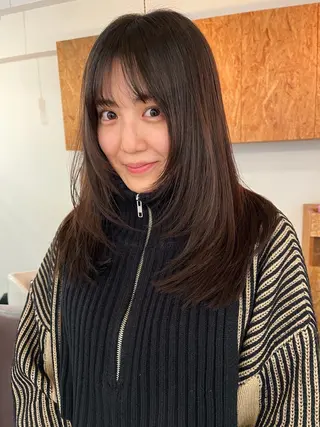 ミディアム 暖色/パーマ 🌼クニトウメイのヘアスタイル