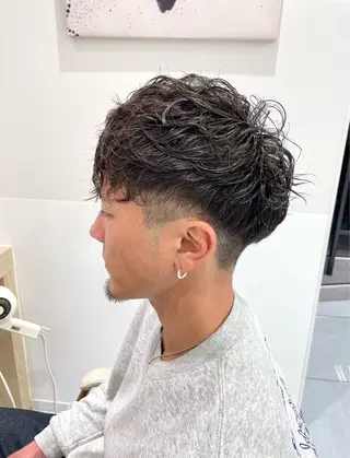 パーマ メンズ ダウンパーマ特化💎 ボブ・レイヤーりなのヘアスタイル