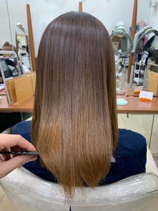 セミロング パーマ 縮毛矯正/髪質改善 /韓国風　山川春輝のヘアスタイル