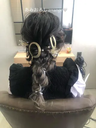 ロング ヘアアレンジ 🌟天王寺ヘアセット 🥑アレンジ師🌟のヘアスタイル