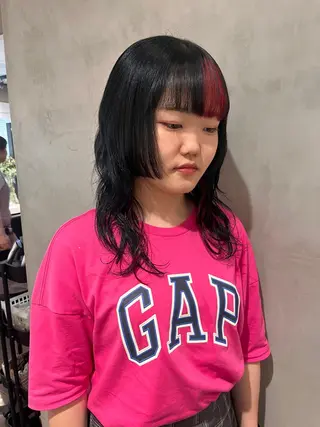 セミロング カラー 顔まわり/暖色 可愛い特化🎀ゆうなのヘアスタイル