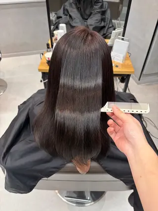 セミロング カラー ブリーチ✨/似合わせ カラー💖/Yuzuのヘアスタイル