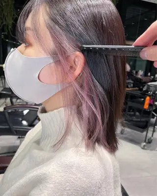 ショート 美髪矯正/艶カラー ボブ/栄/鐘ヶ江純也のヘアスタイル