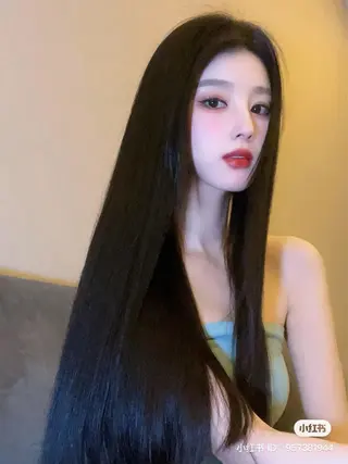 ロング カラー 韓国風暗髪ヘア🤍 🫧MIREIのヘアスタイル